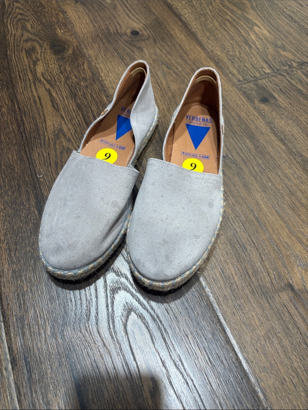 Women's Gray Espadrille Flats